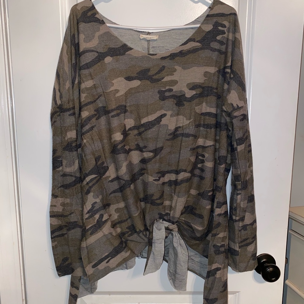 Camo Long Sleeve Top